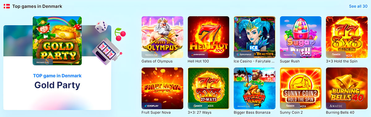 Ice Casino's extensive game library